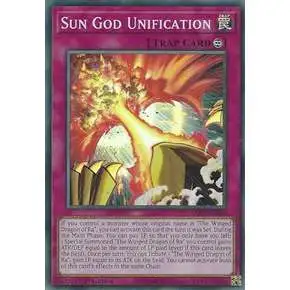 YuGiOh Trading Card Game Legendary Duelists Rage of Ra Super Rare Sun God Unification LED7-EN007
