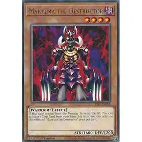 YuGiOh Trading Card Game Legendary Duelists Rage of Ra Rare Makyura the Destructor LED7-EN008