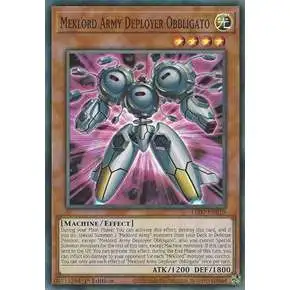 YuGiOh Trading Card Game Legendary Duelists Rage of Ra Super Rare Meklord Army Deployer Obbligato LED7-EN019