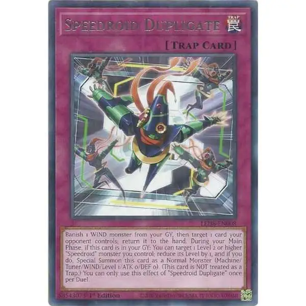 YuGiOh Trading Card Game Legendary Duelists: Synchro Storm Rare Speedroid Dupligate LED8-EN008