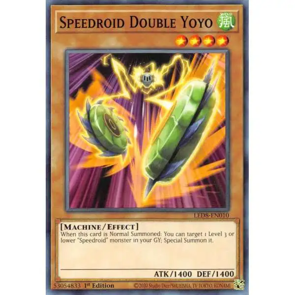 YuGiOh Trading Card Game Legendary Duelists: Synchro Storm Common Speedroid Double Yoyo LED8-EN010