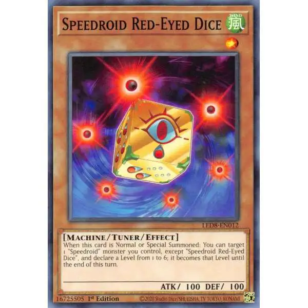 YuGiOh Trading Card Game Legendary Duelists: Synchro Storm Common Speedroid Red-Eyed Dice LED8-EN012