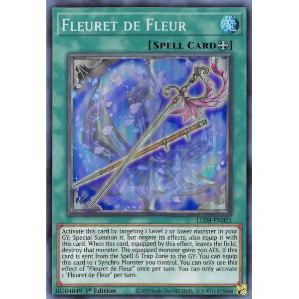 YuGiOh Trading Card Game Legendary Duelists: Synchro Storm Super Rare Fleuret de Fleur LED8-EN025