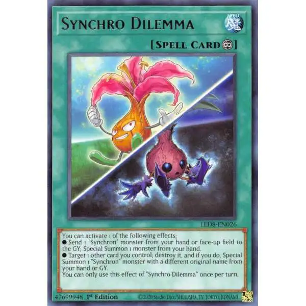 YuGiOh Trading Card Game Legendary Duelists: Synchro Storm Rare Synchro Dilemma LED8-EN026