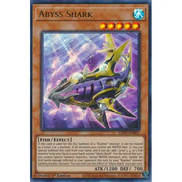 YuGiOh Trading Card Game Legendary Duelists Duels From The Deep Ultra Rare Abyss Shark LED9-EN001