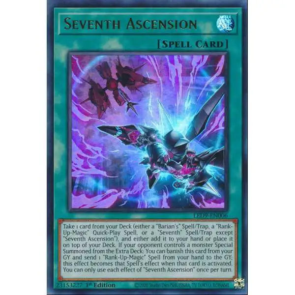 YuGiOh Trading Card Game Legendary Duelists Duels From The Deep Ultra Rare Seventh Ascension LED9-EN006