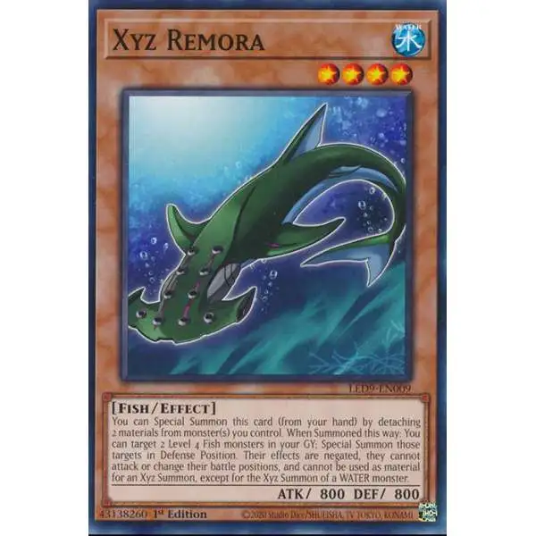 YuGiOh Trading Card Game Legendary Duelists Duels From The Deep Common Xyz Remora LED9-EN009