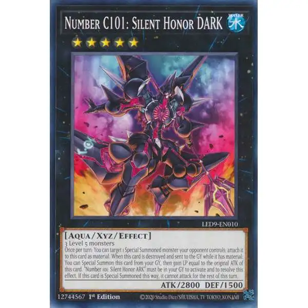 YuGiOh Trading Card Game Legendary Duelists Duels From The Deep Common Number C101: Silent Honor DARK LED9-EN010