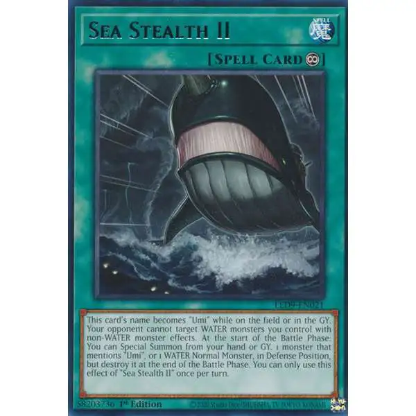 YuGiOh Trading Card Game Legendary Duelists Duels From The Deep Rare Sea Stealth II LED9-EN021