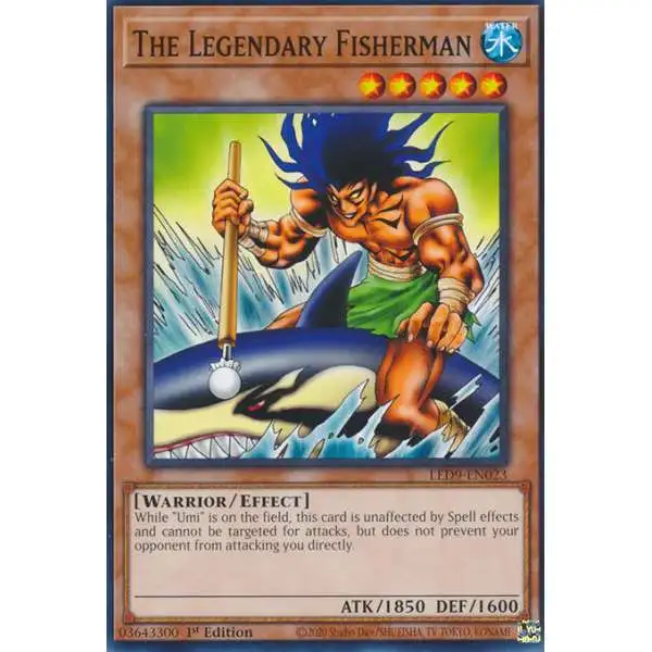 YuGiOh Trading Card Game Legendary Duelists Duels From The Deep Common The Legendary Fisherman LED9-EN023