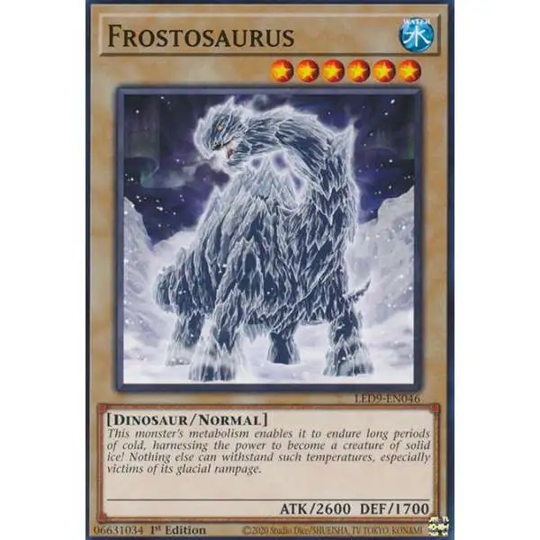 YuGiOh Trading Card Game Legendary Duelists Duels From The Deep Common Frostosaurus LED9-EN046