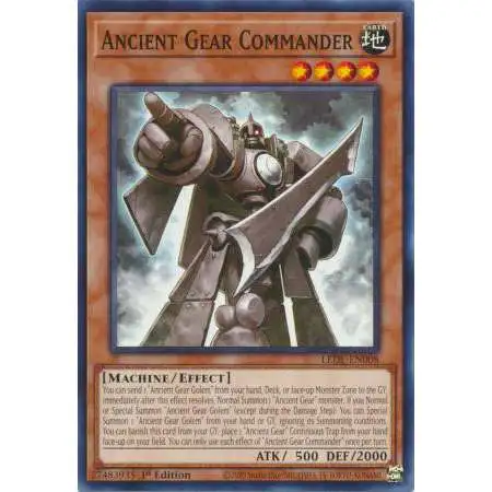 YuGiOh Trading Card Game Legacy of Destruction Common Ancient Gear Commander LEDE-EN008