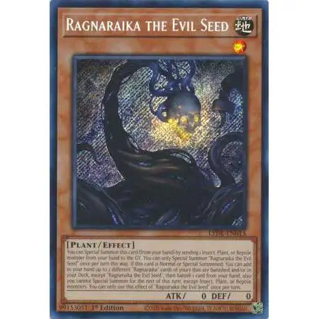 YuGiOh Trading Card Game Legacy of Destruction Secret Rare Ragnaraika the Evil Seed LEDE-EN013