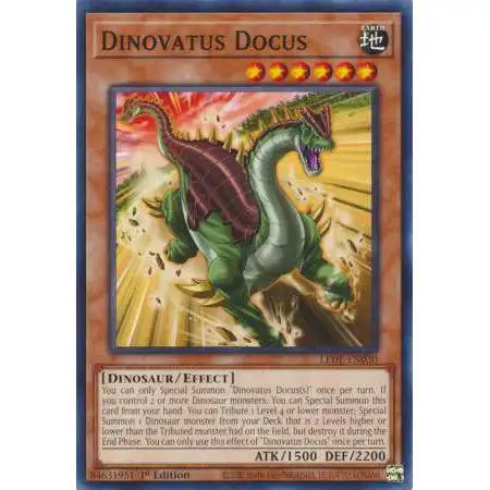 YuGiOh Trading Card Game Legacy of Destruction Common Dinovatus Docus LEDE-EN030
