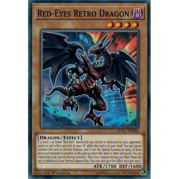 YuGiOh Trading Card Game Legendary Duelists Common Red-Eyes Retro Dragon LEDU-EN005