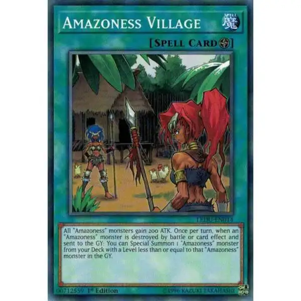 YuGiOh Trading Card Game Legendary Duelists Common Amazoness Village LEDU-EN014