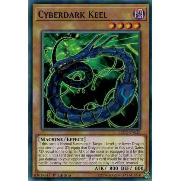 YuGiOh Trading Card Game Legendary Duelists Common Cyberdark Keel LEDU-EN028