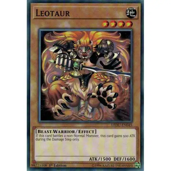 YuGiOh Trading Card Game Legendary Duelists Common Leotaur LEDU-EN045