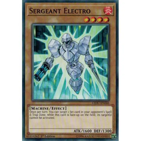 YuGiOh Trading Card Game Legendary Duelists Common Sergeant Electro LEDU-EN046