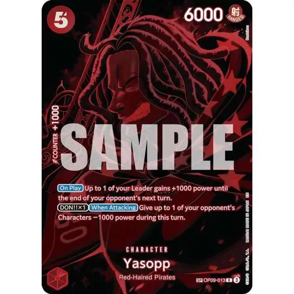 One Piece Trading Card Game Legacy of the Master Rare Yasopp OP09-013 [SP]