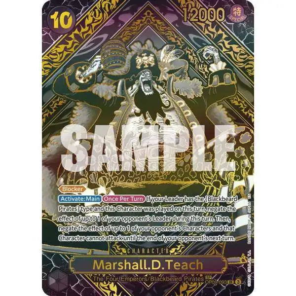 One Piece Trading Card Game Legacy of the Master Super Rare Marshall.D.Teach OP09-093 [Gold]