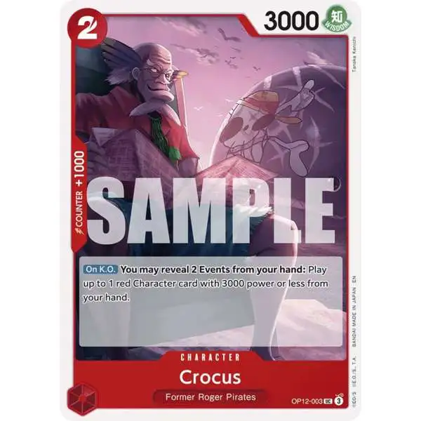 One Piece Trading Card Game Legacy of the Master Uncommon Crocus OP12-003