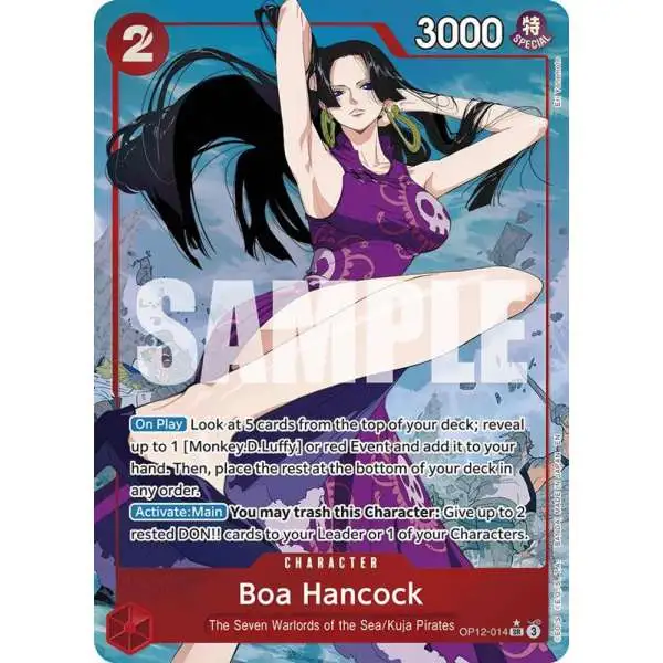 One Piece Trading Card Game Legacy of the Master Super Rare Boa Hancock OP12-014 [Alternate Art]