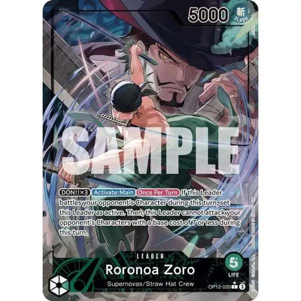 One Piece Trading Card Game Legacy of the Master Leader Roronoa Zoro OP12-020 [Alternate Art]