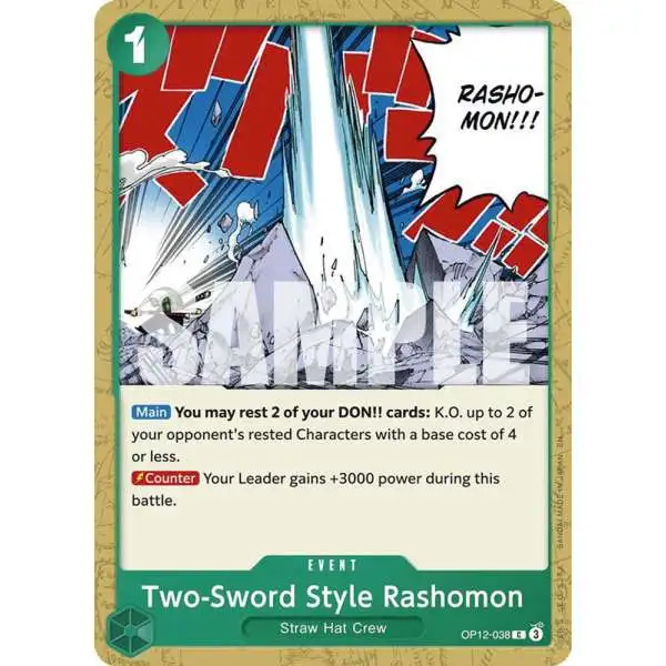 One Piece Trading Card Game Legacy of the Master Common Two-Sword Style Rashomon OP12-038