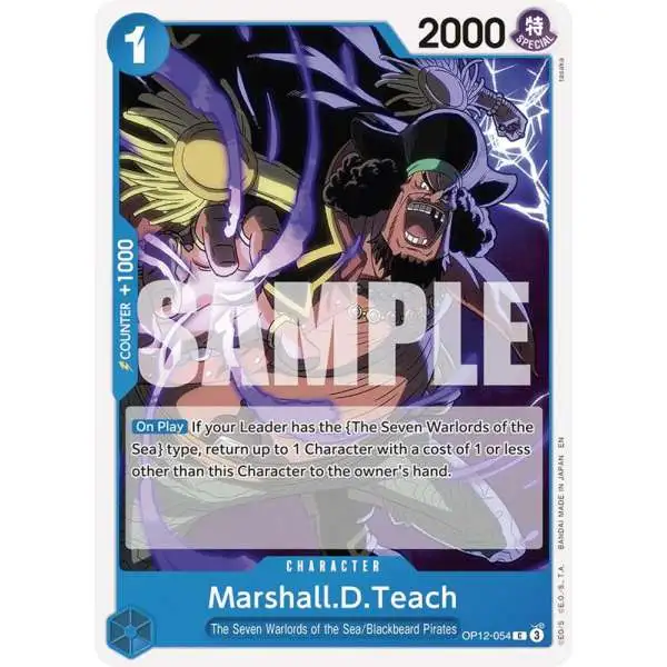 One Piece Trading Card Game Legacy of the Master Common Marshall.D.Teach OP12-054