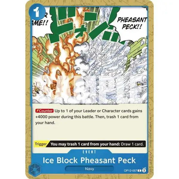 One Piece Trading Card Game Legacy of the Master Common Ice Block Pheasant Peck OP12-057