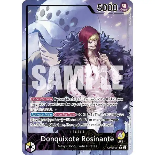 One Piece Trading Card Game Legacy of the Master Leader Donquixote Rosinante OP12-061 [Alternate Art]