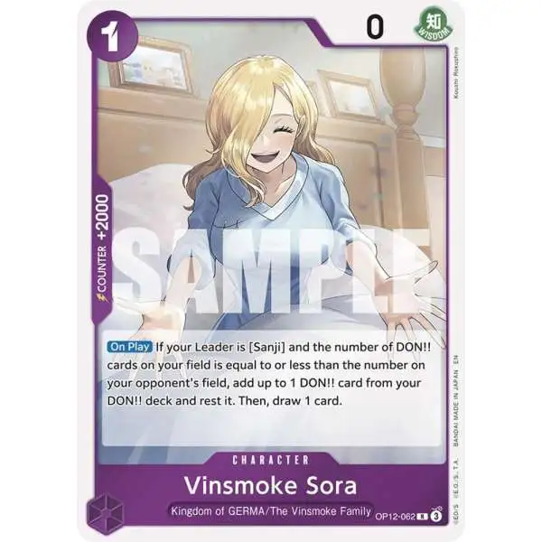 One Piece Trading Card Game Legacy of the Master Rare Vinsmoke Sora OP12-062