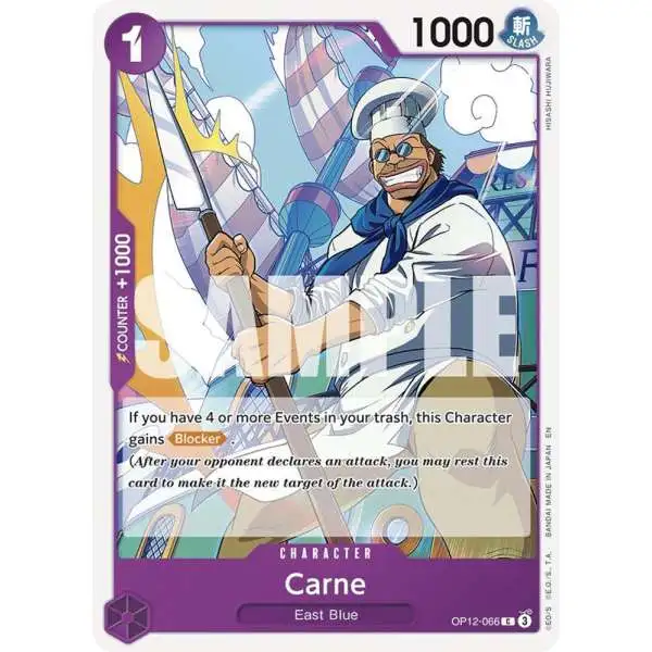 One Piece Trading Card Game Legacy of the Master Common Carne OP12-066