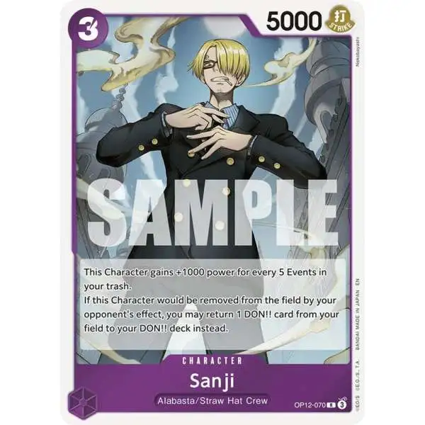 One Piece Trading Card Game Legacy of the Master Rare Sanji OP12-070