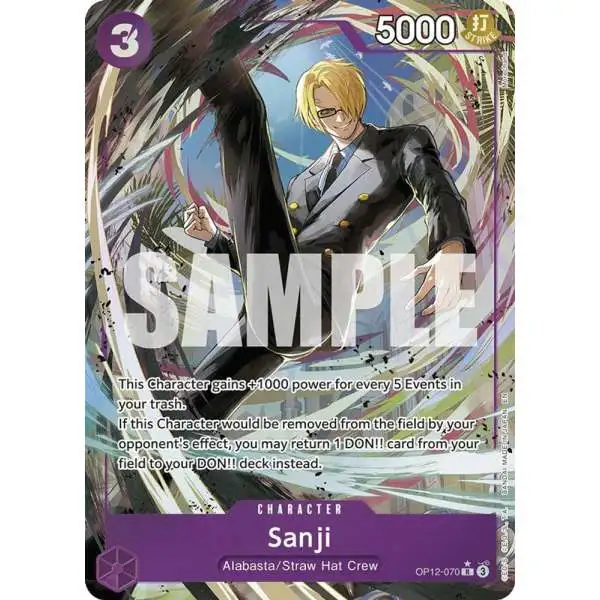 One Piece Trading Card Game Legacy of the Master Rare Sanji OP12-070 [Alternate Art]