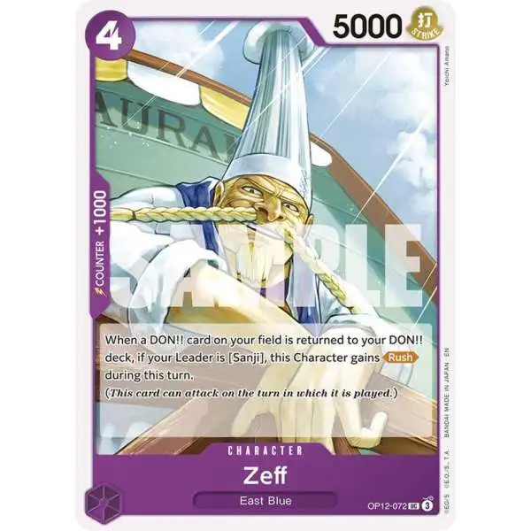 One Piece Trading Card Game Legacy of the Master Uncommon Zeff OP12-072