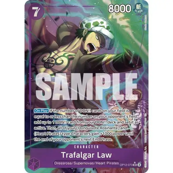 One Piece Trading Card Game Legacy of the Master Super Rare Trafalgar Law OP12-073 [Alternate Art]