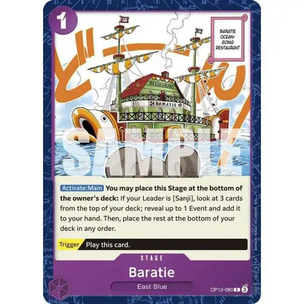 One Piece Trading Card Game Legacy of the Master Common Baratie OP12-080