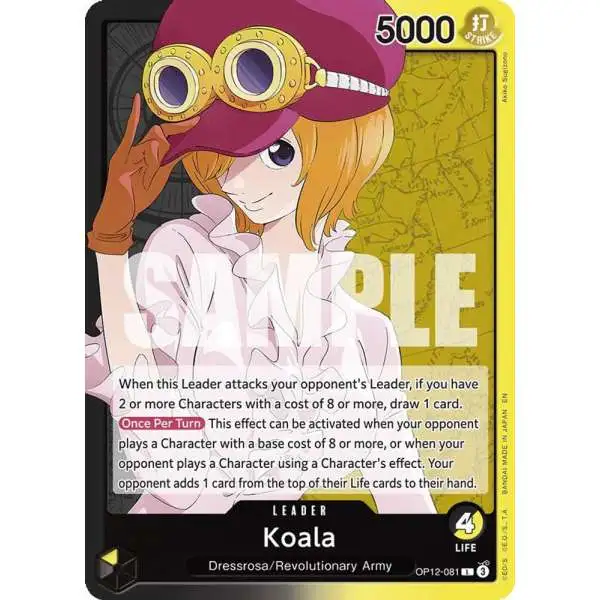 One Piece Trading Card Game Legacy of the Master Leader Koala OP12-081