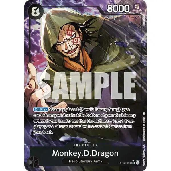 One Piece Trading Card Game Legacy of the Master Super Rare Monkey.D.Dragon OP12-094 [Alternate Art]