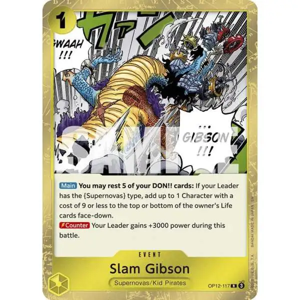 One Piece Trading Card Game Legacy of the Master Rare Slam Gibson OP12-117