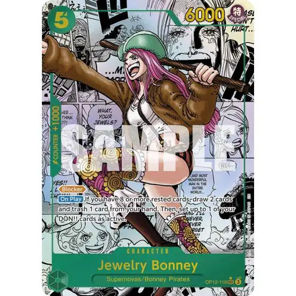 One Piece Trading Card Game Legacy of the Master Secret Rare Jewelry Bonney OP12-118 [Manga]