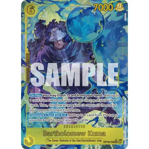 One Piece Trading Card Game Legacy of the Master Secret Rare Bartholomew Kuma OP12-119 [Alternate Art]