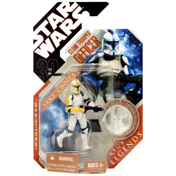 Star Wars Attack of the Clones 2007 Saga Legends (30th Anniversary) Clone Trooper Officer Action Figure #21 [Yellow Trim]