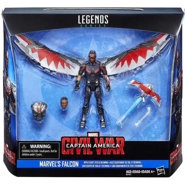 Captain America Civil War Marvel Legends Falcon with Flight Tech &Redwing Action Figure