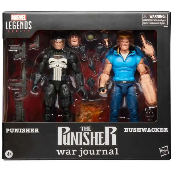 The Punisher War Journal Marvel Legends Punisher & Bushwacker Action Figure 2-Pack