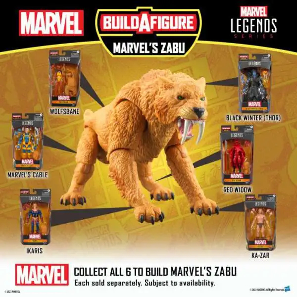 Marvel Legends Zabu Series Set of 7 Action Figures (Pre-Order ships October)