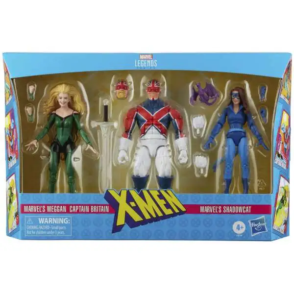 X-Men Marvel Legends Meggan, Captain Britain & Shadowcat Action Figure 3-Pack [Excalibur]