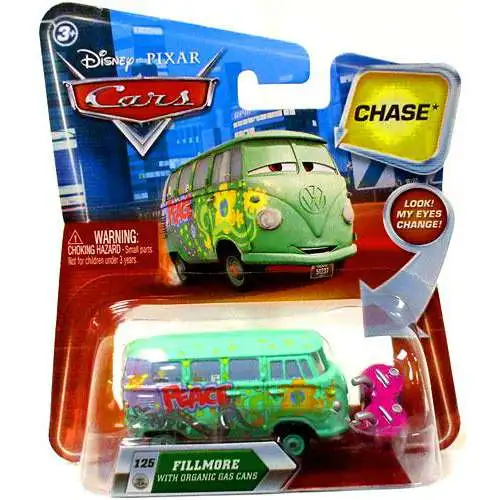 Disney / Pixar Cars Lenticular Eyes Series 2 Fillmore with Organic Gas Cans Diecast Car